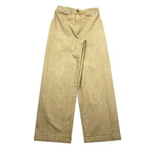 Madewell Emmett Wide Leg Crop Pants Khaki Size 25 Fits 24" Grunge Skater Preppy